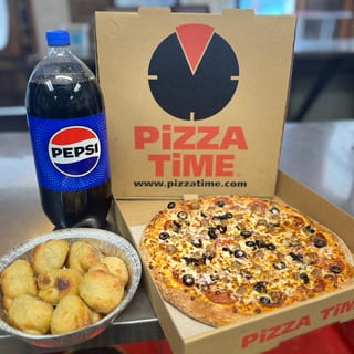 X-Large Pizza with 2 Toppings, 5 Garlic Knots & 2 Liter Soda