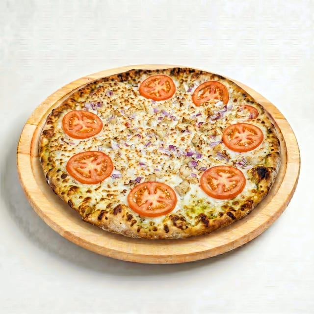 Roasted Garlic Chicken Pizza.