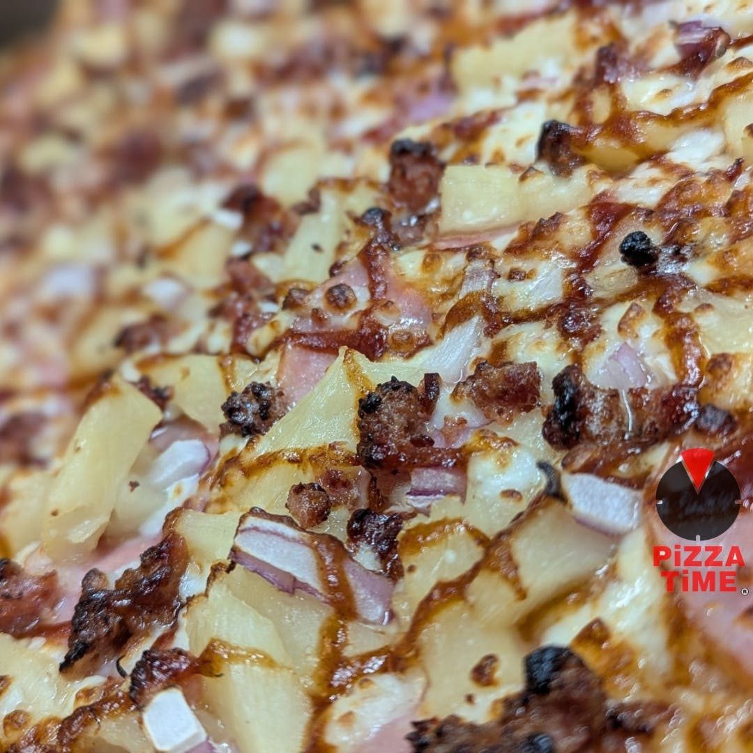 BBQ Hawaiian Pork Pizza.