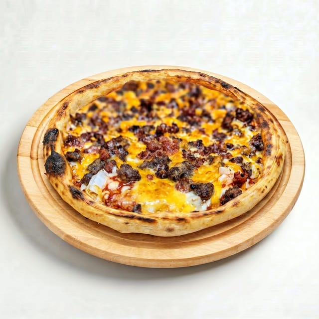 Deluxe Bacon Cheeseburger Pizza.